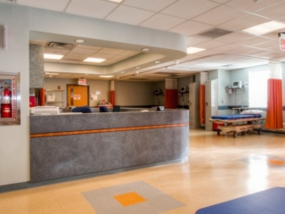Photo of reception and bed - South Brooklyn Endoscopy Center